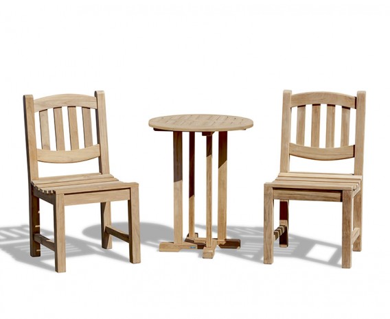 Canfield 60cm Garden Table Set with 2 Ascot Chairs