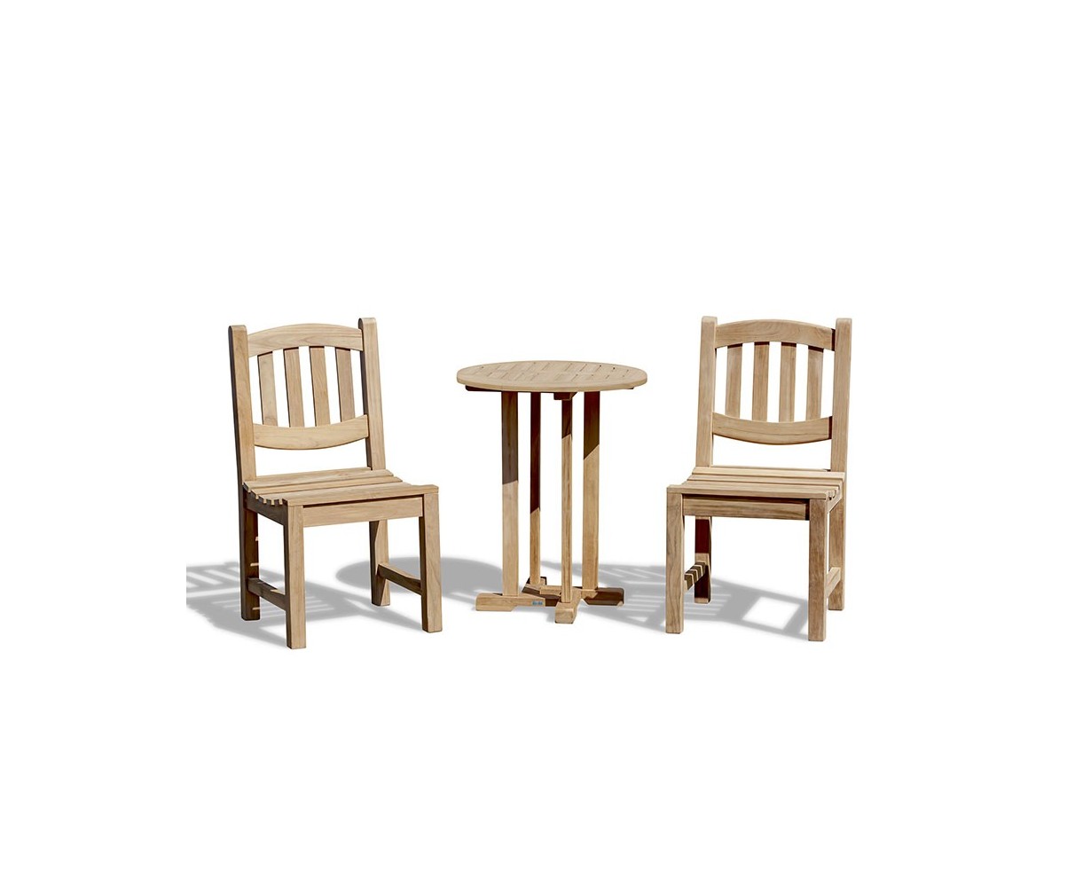 Canfield 60cm Garden Table Set with 2 Ascot Chairs