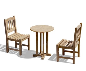 Canfield 60cm Garden Table Set with 2 Ascot Chairs