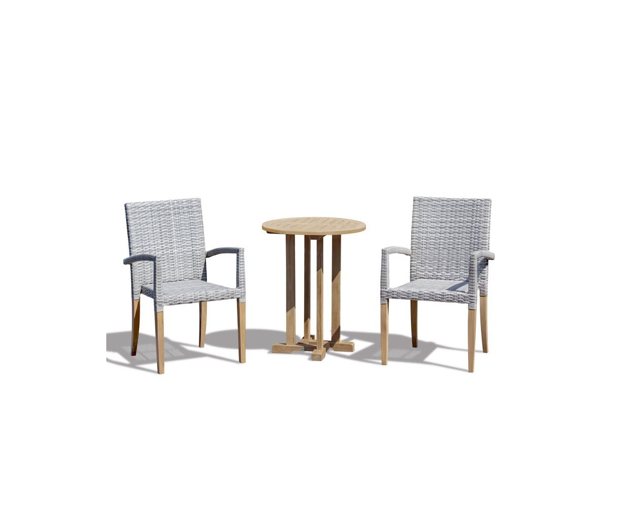 Canfield 60cm Garden Table Set with 2 St Tropez Chairs