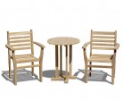 Canfield 60cm Garden Table Set with 2 Yale Stacking Chairs