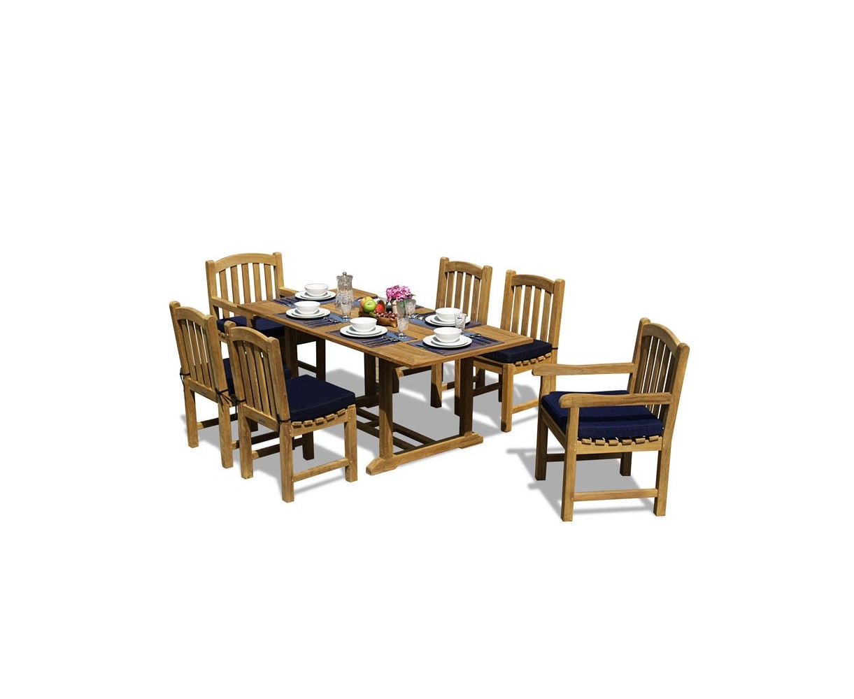 Hilgrove Teak 5ft Garden Dining Table and 6 Clivedon Chairs