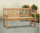Grosvenor Teak Decorative Garden Bench - 1.5m