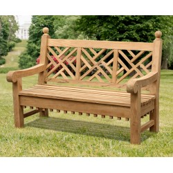 Chiswick 5ft Teak Chippendale Bench