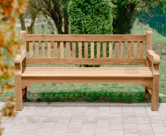 Braemar 4 Seater Teak Garden Bench – 1.8m