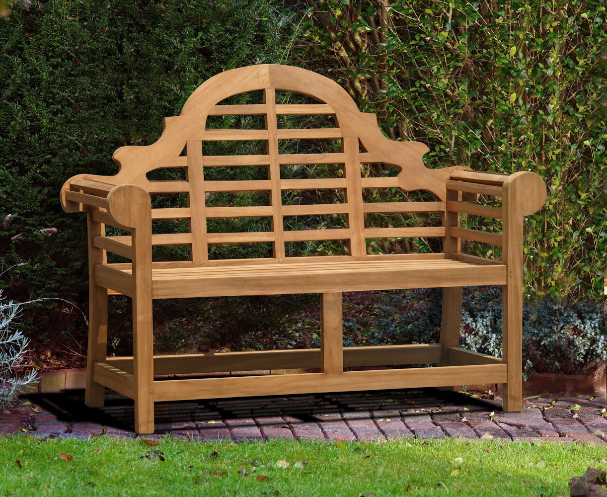 Lutyens Style Teak Bench 1.35m