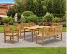 Sandringham Teak Chairs, Table and Benches Set