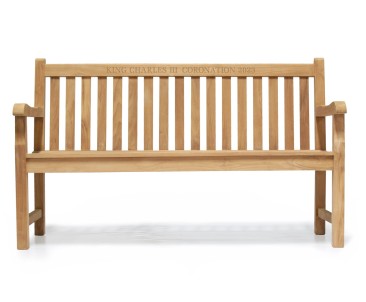 Windsor Teak King Charles III Coronation Bench