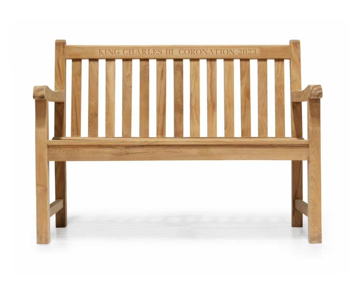 Windsor Teak King Charles III Coronation Bench