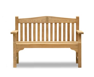 Tribute Teak King Charles III Coronation Bench