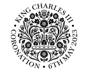 King Charles III Coronation Bench, Coronation Emblem, Teak - Balmoral 1.8m