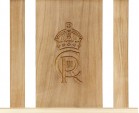 Balmoral Teak King Charles III Coronation Bench, Royal Cypher - 1.8m
