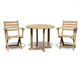 Canfield Round 90cm Table with 2 Suffolk Chairs dining set