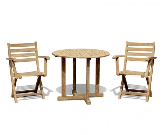 Canfield Round 90cm Table with 2 Suffolk Chairs dining set