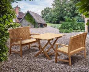 Rimini Folding Table with Benches Dining Set