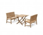 Rimini Folding Table with Benches Dining Set