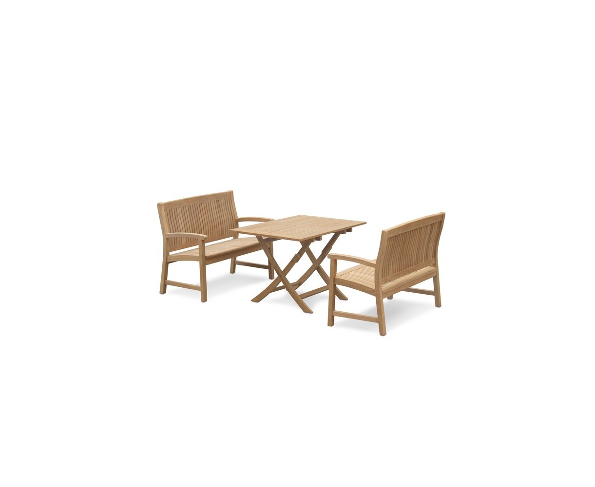 Rimini Folding Table with Benches Dining Set