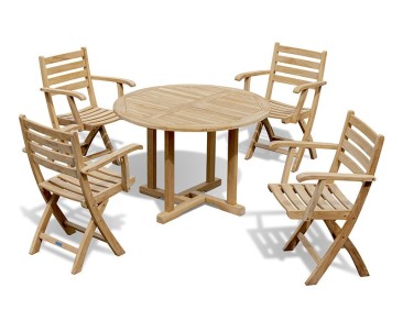 Canfield 1.1m Round Table and Chairs Dining Set