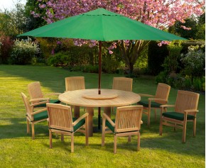 Titan 180cm Round Table with Bali Chairs Dining Set