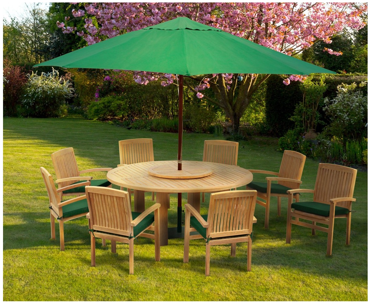 Titan 180cm Round Table with Bali Chairs Dining Set