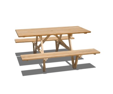 Teak 1.8m Wheelchair Accessible Picnic Bench