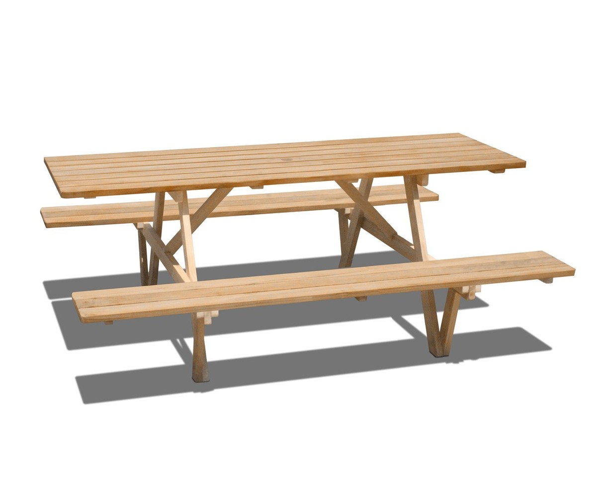 Teak 2.2m Wheelchair Accessible Picnic Bench