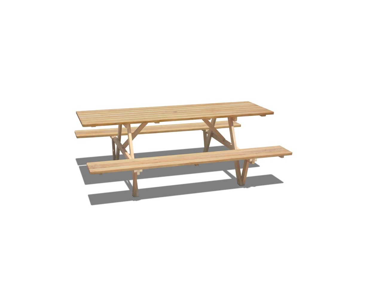 Wheelchair Accessible Picnic Bench - Teak - 2.4m