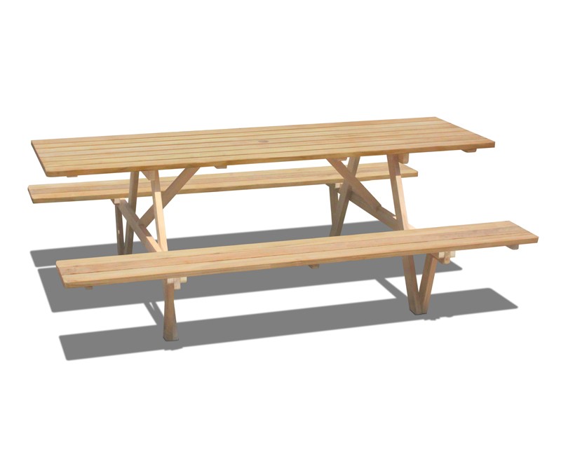 Wheelchair Accessible Picnic Bench Teak 2.4m