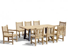 Bridgewater 2m Table with Windsor Chairs Dining Set for 6