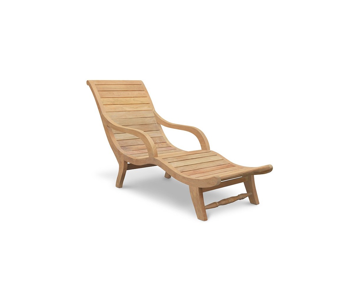 Capri Sunlounger, Reclaimed Teak