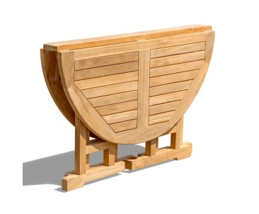 Berrington Teak Folding Round Gateleg Table - 120cm