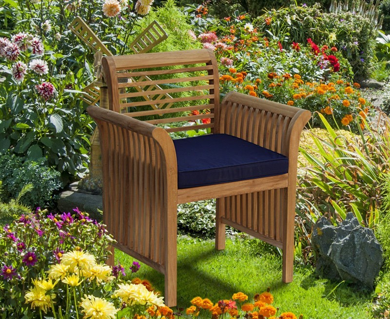 Aero Teak Armchair, Garden Chair, Modern Outdoor Patio Chair