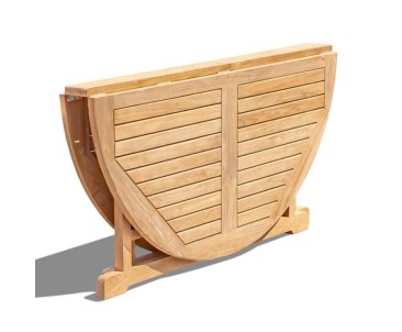 Berrington 6 Seater Drop Leaf Garden Table 1.5m and Bali Folding Chairs