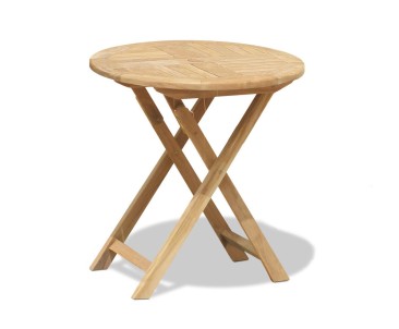 Suffolk Teak Round Folding Table - 70cm