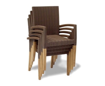 Belgrave 6 Seater Pedestal Table 1.8m and St. Tropez Stacking Chairs