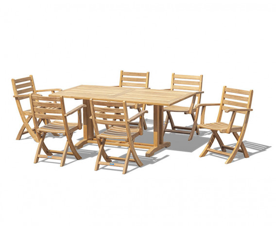 Belgrave 6 Seater 1.8m Garden Dining Set with Suffolk Chairs