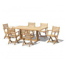 Belgrave 6 Seater 1.8m Garden Dining Set with Suffolk Chairs
