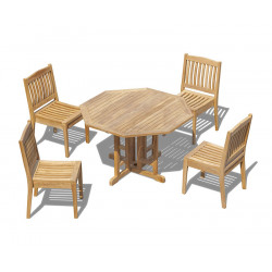 Berrington Octagonal 4 Seater Table and Dining Chair Set