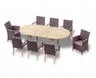 Brompton 8 Seater Garden Extending Table and Chairs Set
