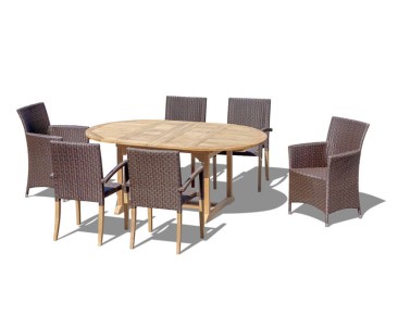 Brompton 1.2-1.8m Extending Dining Set with 6 Chairs