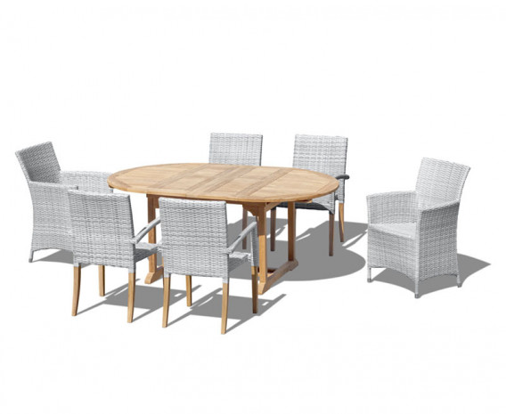 Brompton 1.2-1.8m Extending Dining Set with 6 Chairs