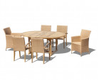 Brompton 1.2-1.8m Extending Dining Set with 6 Chairs