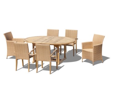 Brompton 1.2-1.8m Extending Dining Set with 6 Chairs