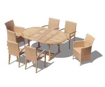 Brompton 1.2-1.8m Extending Dining Set with 6 Chairs