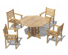 Berrington Octagonal Garden Table and Yale Stacking Chairs