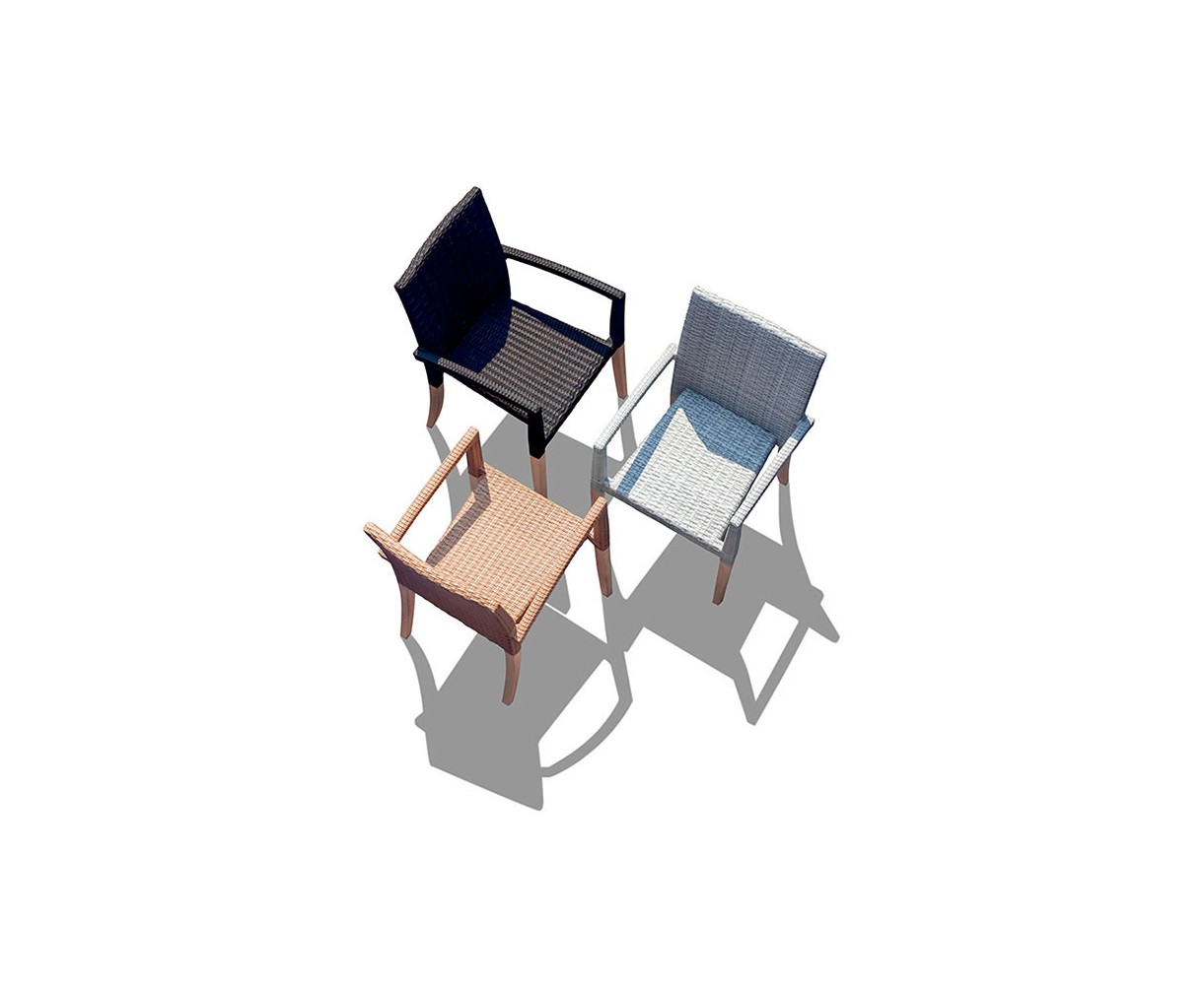 St Tropez Rattan Garden Stacking Chair