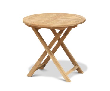 Suffolk Teak Round Folding Table - 80cm