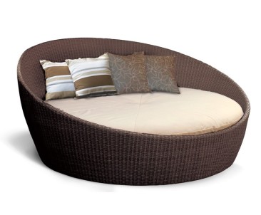 Oyster Open Weave Rattan Daybed
