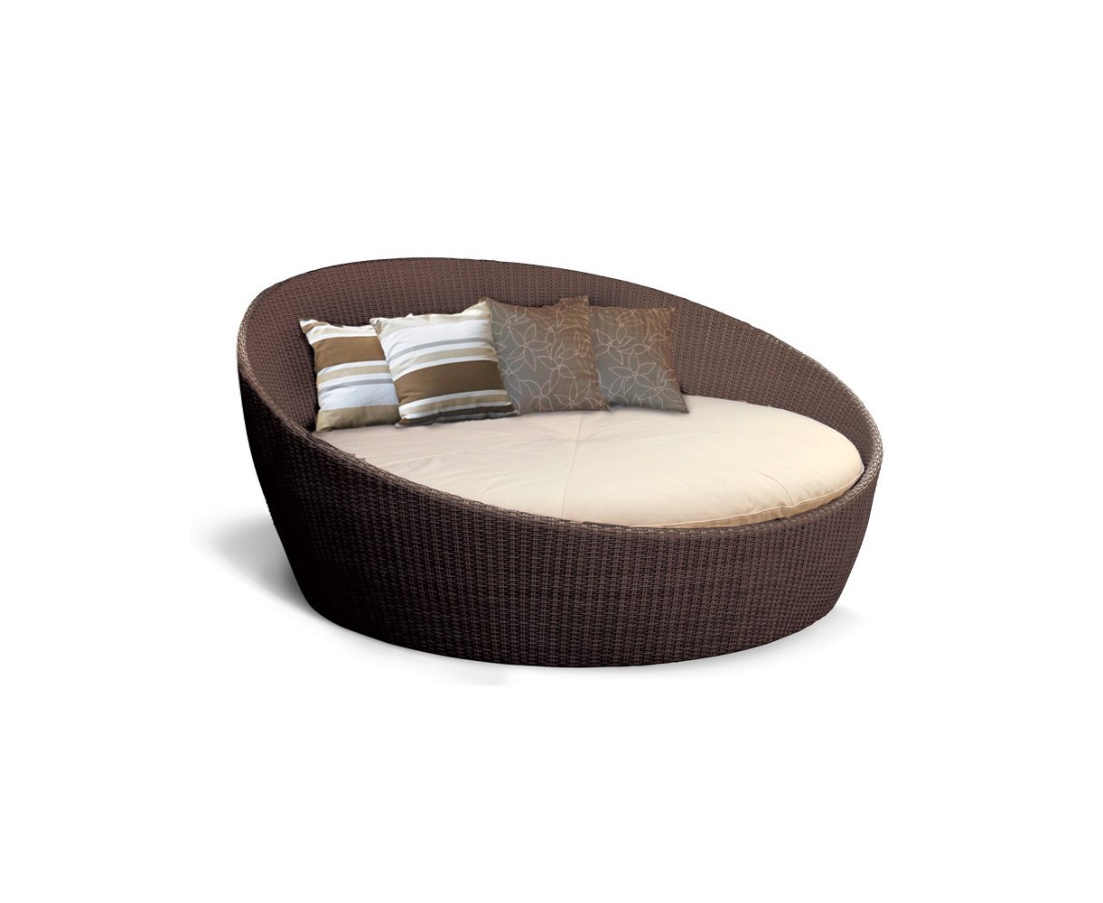 Oyster Open Weave Rattan Daybed