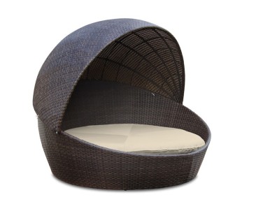 Oyster Open Weave Rattan Daybed